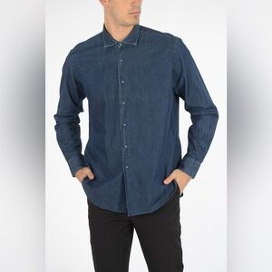 ORIAN DENIM SLIM FIT SHIRT SIZE MEDIUM MADE IN ITALY